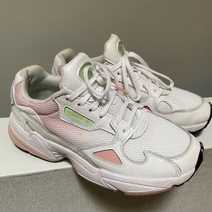 Adidas Falcon Sneakers Pink/White 7.5 (worn once)